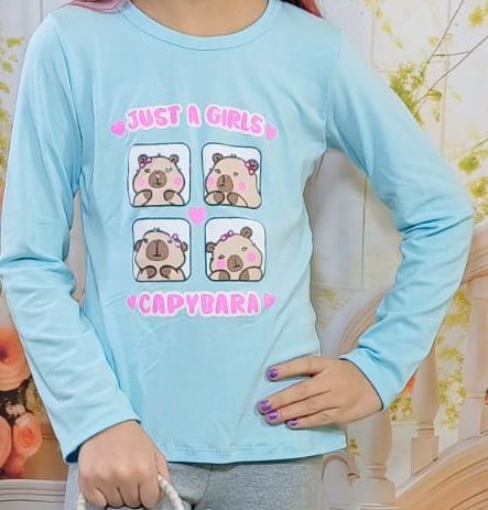 Blusinha Manga Longa Capivara