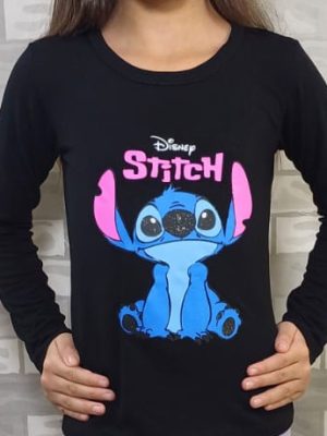 Blusinha Manga Longa Stich