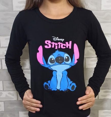 Blusinha Manga Longa Stich