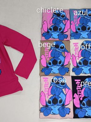 Grade Blusinha Manga longa Stich